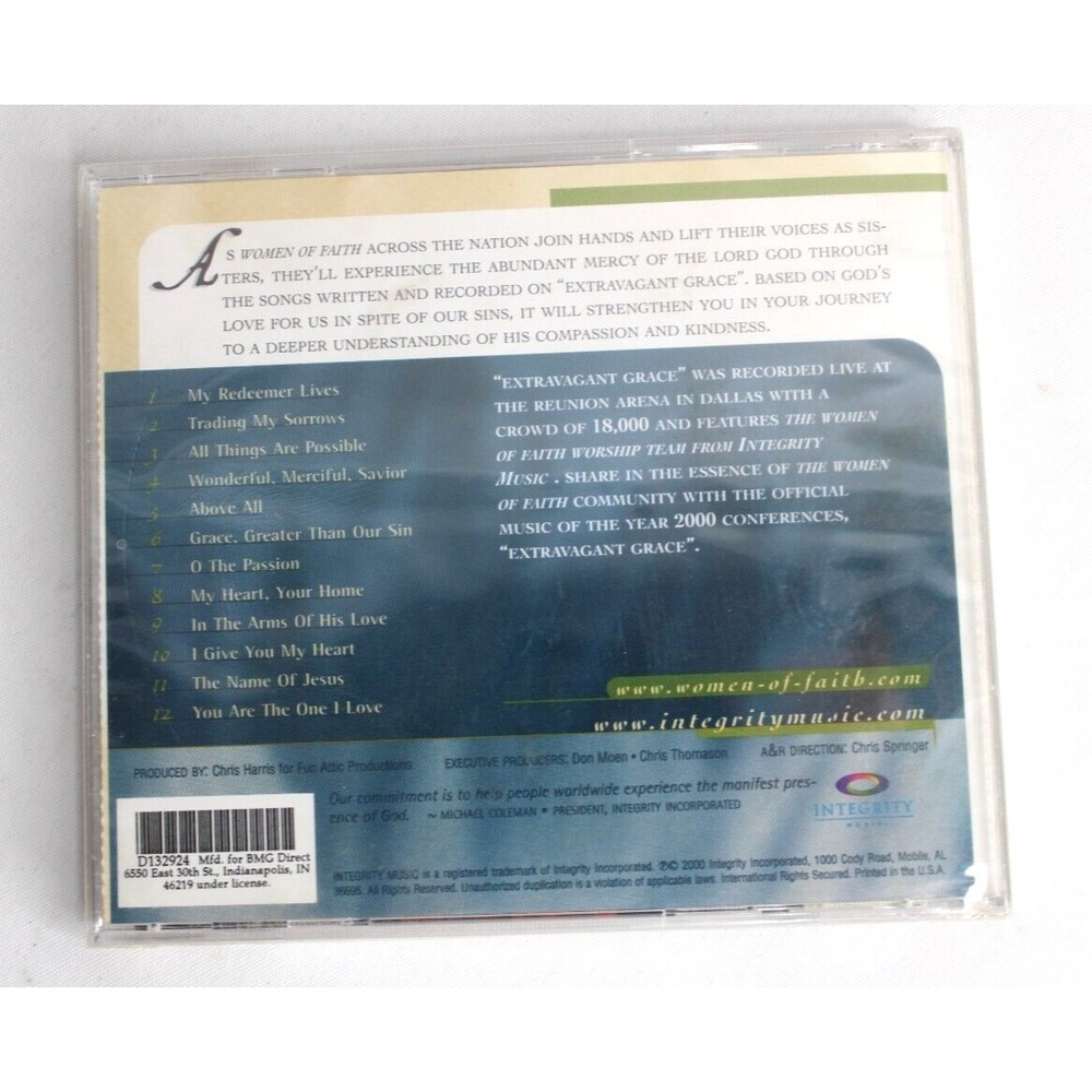 Religious CD Extravagant Grace by Women Of Faith (2000 Integrity Music) SEALED - Picture 2 of 2